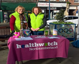 Healthwatch Stall in Morpeth