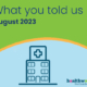 Health and social care feedback Northumberland August 2023
