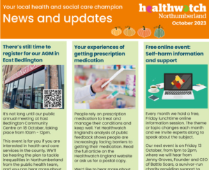 Healthwatch Northumberland newsletter October 2023